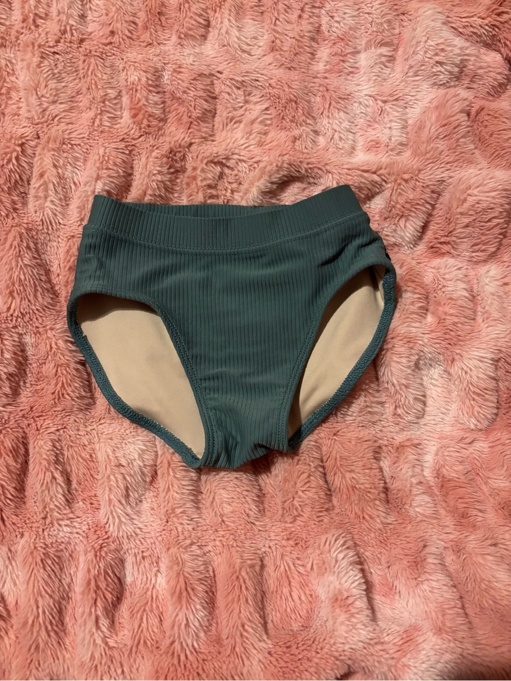 Kids Ribbed High-Waist Briefs Green Tiger Friday